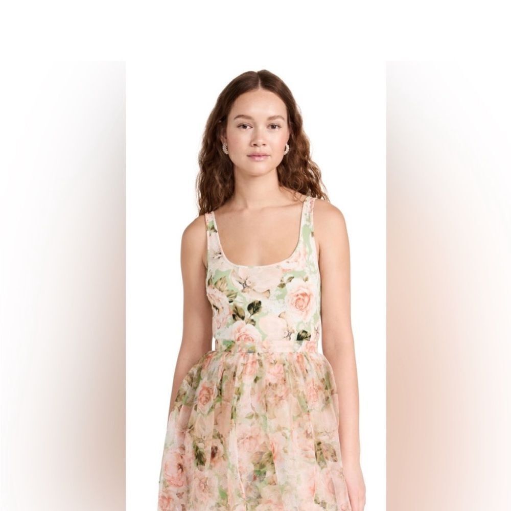 NWT Alice + Olivia Chara Sleeveless Scoop Neck Mini Morningside Floral $495 - Picture 7 of 9